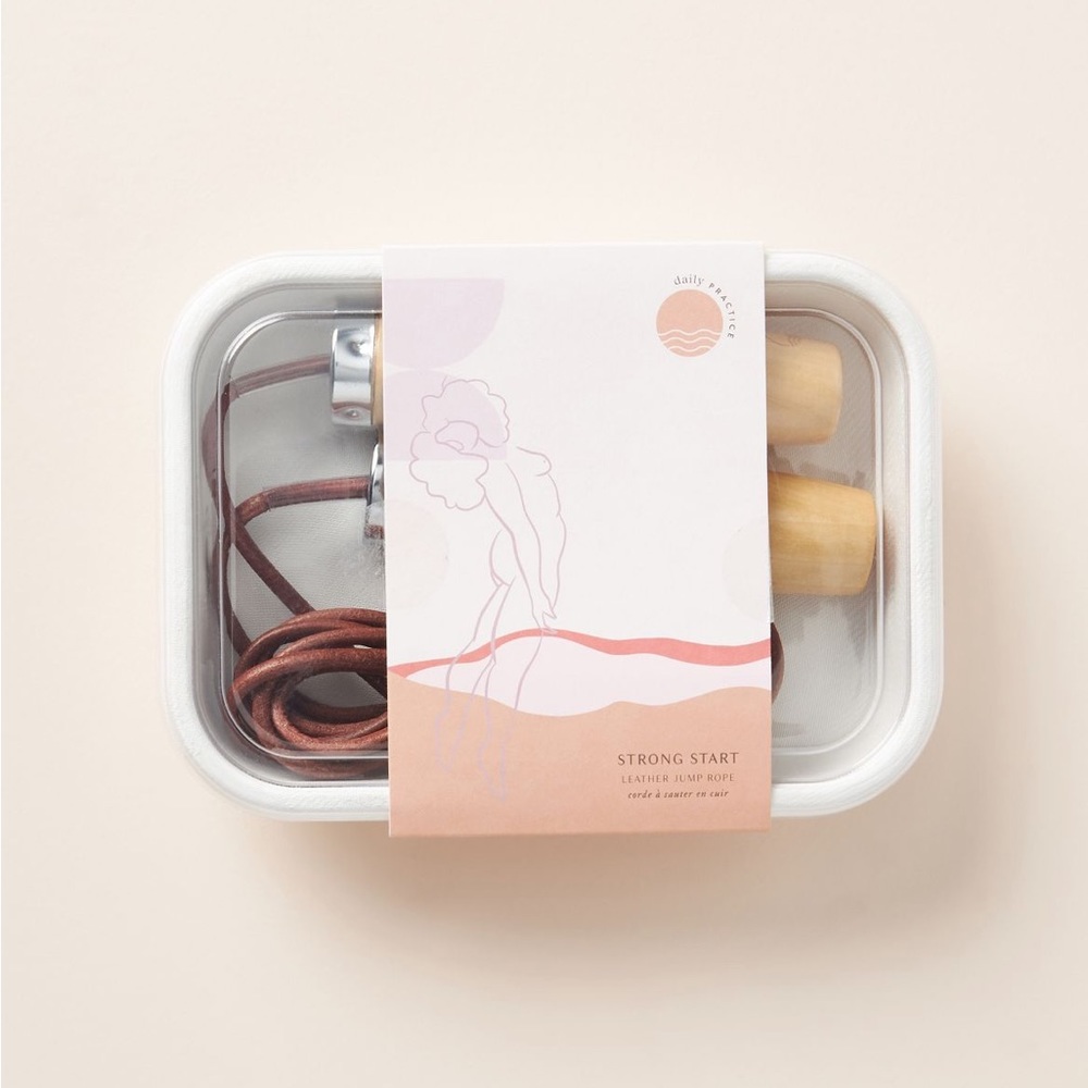 Daily Practice by Anthropologie Strong Start Leather Jump Rope - Picture 1 of 2